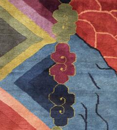 Early 20th Century Colorful Handwoven Wool Chinese Rug - 2206958