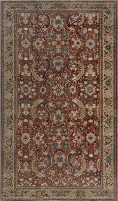 Early 20th Century Colorful Persian Heriz Handwoven Wool Carpet - 2453966
