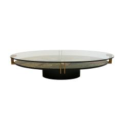 Early 20th Century Coromandel Lacquered Wood and Brass Oval French Table - 1906651