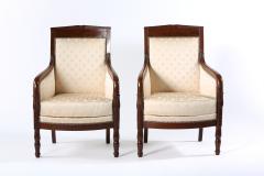 Early 20th Century Edwardian Style Mahogany Set Armchairs - 1576012