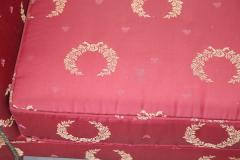 Early 20th Century Empire Style Bench Upholstered with Elegant Red Fabric - 3394142