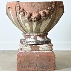 Early 20th Century English Compton Terracotta Pot on Pedestal - 4798574