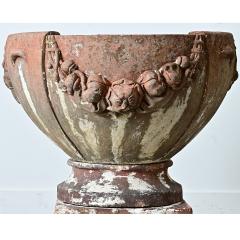 Early 20th Century English Compton Terracotta Pot on Pedestal - 4798576