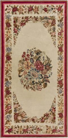Early 20th Century English Floral Needlework Rug - 2455036