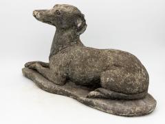 Early 20th Century English Stone Whippet Dog - 3353269