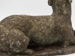 Early 20th Century English Stone Whippet Dog - 3353273