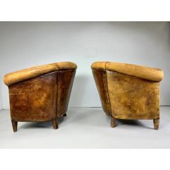 Early 20th Century European Leather Club Chairs - 3396239