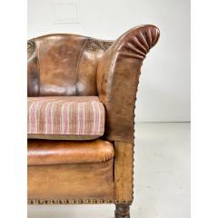 Early 20th Century European Leather Lounge Chairs Set of 2 - 3356733