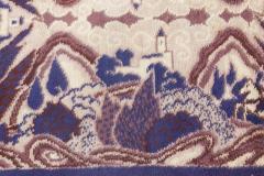 Early 20th Century French Art Deco Abstract Purple Wool Rug - 2455725