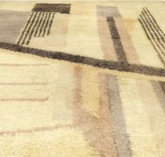 Early 20th Century French Art Deco Beige Handmade Wool Rug - 2455257