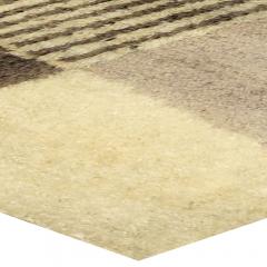 Early 20th Century French Art Deco Beige Handmade Wool Rug - 2455259