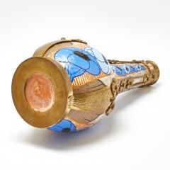 Early 20th Century French Art Deco Gilt Metal Mounted Stoneware Vase - 4477510