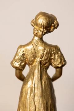 Early 20th Century French Gilded Metal Statue R verie  - 4019948