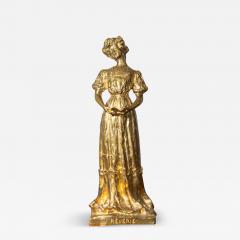 Early 20th Century French Gilded Metal Statue R verie  - 4022990