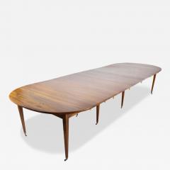 Early 20th Century French Restoration Style Solid Walnut Extension Dining Table - 4369128