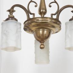 Early 20th Century French Three Branch Ceiling Light - 3640492