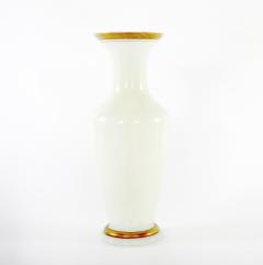 Early 20th Century French White Opaline Gilt Decorative Vase - 2471411