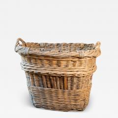 Early 20th Century French Wicker Grape Harvesting Basket - 4120142
