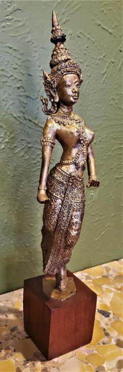 Early 20th Century Gilt Metal Thai Khon Dancer - 4128035