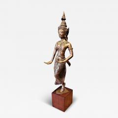 Early 20th Century Gilt Metal Thai Khon Dancer - 4130345