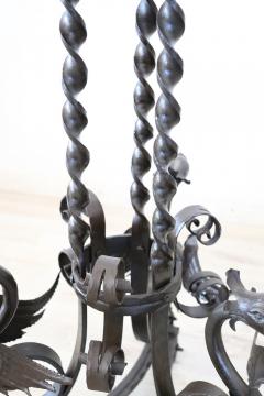 Early 20th Century Gothic Syle Wrought Iron Pedestal - 2747037