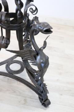 Early 20th Century Gothic Syle Wrought Iron Pedestal - 2747040