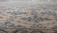 Early 20th Century Indian Agra Oriental Blue White Handmade Cotton Rug - 2452937