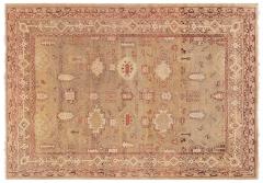 Early 20th Century Indian Amritsar Camel and Beige Handmade Wool Rug - 4122341