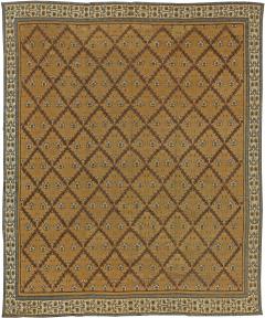 Early 20th Century Indian Botanic Design Handmade Wool Rug in Sienna and Purple - 2453091