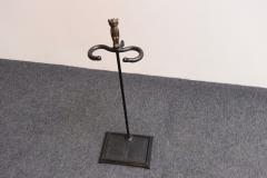 Early 20th Century Iron Fire Tool Set with Cast Brass Owl Form Handles - 4380472