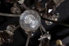 Early 20th Century Iron and Crystal Chandelier with Amethyst Drops - 4088592