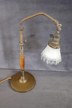 Early 20th Century Italian Brass and Glass Table Lamp - 3519991