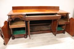 Early 20th Century Italian Carved Mahogany Wood Long Sideboard - 2803436