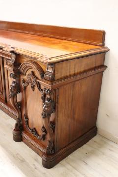 Early 20th Century Italian Carved Mahogany Wood Long Sideboard - 2803439