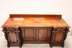 Early 20th Century Italian Carved Mahogany Wood Long Sideboard - 2803441