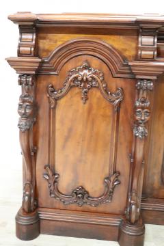 Early 20th Century Italian Carved Mahogany Wood Long Sideboard - 2803443