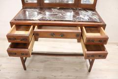 Early 20th Century Italian Cherry Wood Vanity Table with Armchair - 4036242