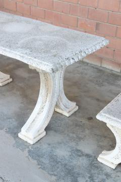 Early 20th Century Italian Garden Set Table and Two Stools - 3351314