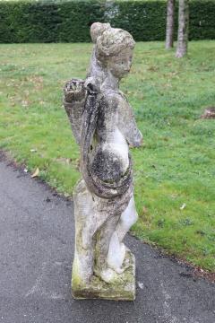 Early 20th Century Italian Garden Statue Diana Goddess of the Hunt  - 3525416