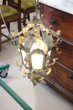 Early 20th Century Italian Lantern in Silvered Metal - 2680308