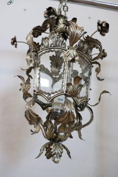 Early 20th Century Italian Lantern in Silvered Metal - 2680325