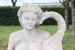 Early 20th Century Italian Large Garden Statue Leda and the Swan  - 3525440