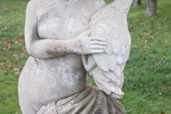 Early 20th Century Italian Large Garden Statue Leda and the Swan  - 3525442