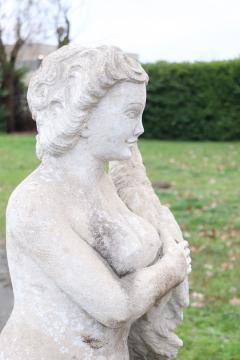 Early 20th Century Italian Large Garden Statue Leda and the Swan  - 3525447
