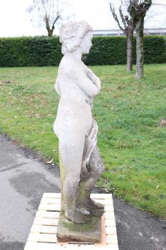Early 20th Century Italian Large Garden Statue Leda and the Swan  - 3525449