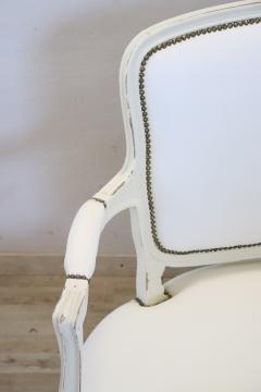 Early 20th Century Italian Louis XV Style White Lacquered Wood Settee - 2614842