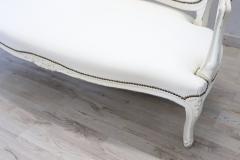 Early 20th Century Italian Louis XV Style White Lacquered Wood Settee - 2614843
