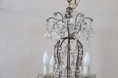 Early 20th Century Italian Louis XVI Style Bronze and Crystals Chandelier - 2510155