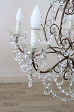 Early 20th Century Italian Louis XVI Style Bronze and Crystals Chandelier - 2510160
