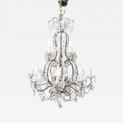 Early 20th Century Italian Louis XVI Style Bronze and Crystals Chandelier - 2515589